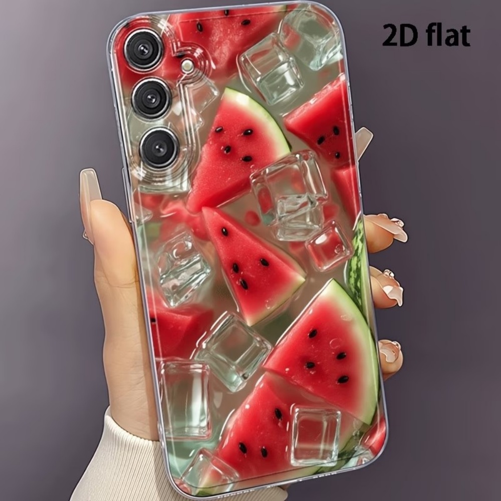 Summer Closet - 夏の氷のようなスイカ柄TPUスマホケース Samsung Galaxy S26 S25 S24