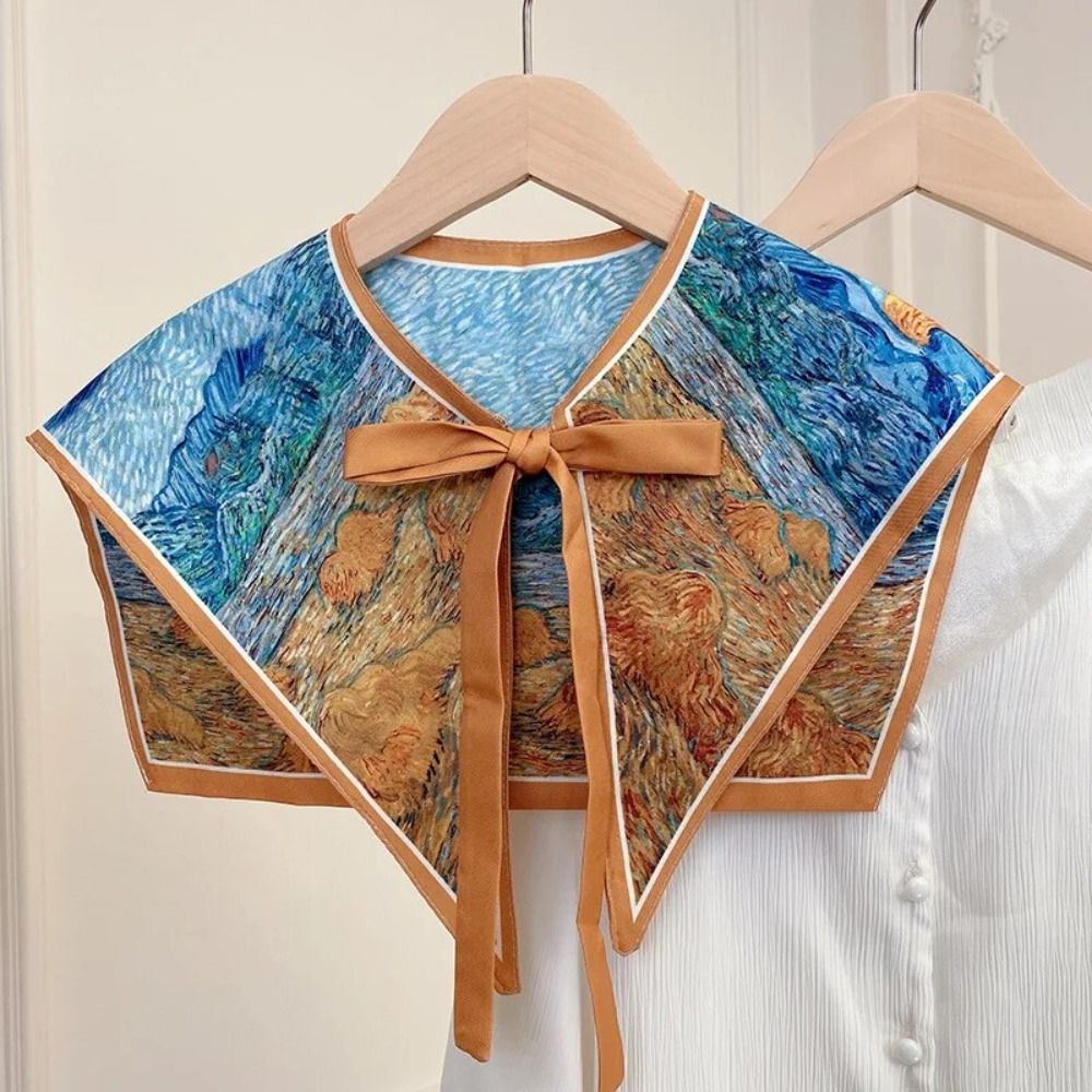 Off Shoulder Blouse - 女性の花柄の偽の襟,取り外し可能なヴィンテージシャツ,ショルダーラップ,ネックレス,Shawl,false,ファッショナブル