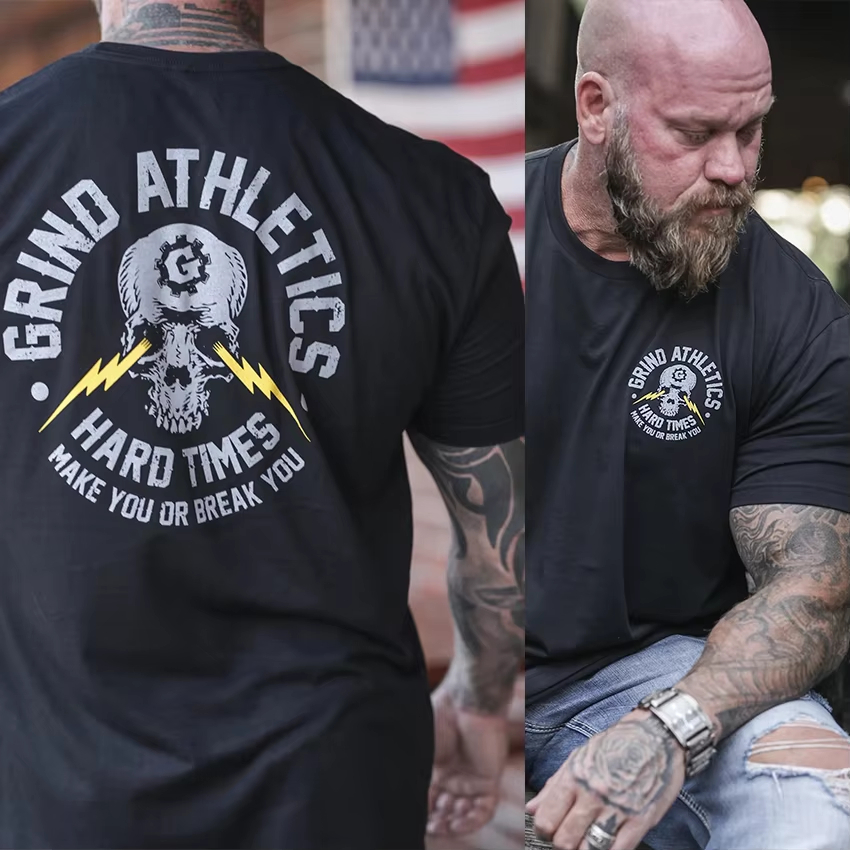Summer Clothing Essentials Men - Y2KジムTシャツ メンズ オーバーサイズ 半袖Tシャツ エッセンシャルウェア ゴシックファッション