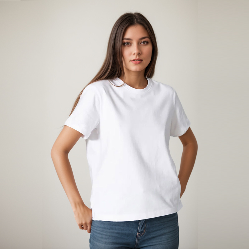 Quality Summer Clothing For Women - 綿プラスサイズ半袖トップスヘビーTシャツY2kカジュアル快適なTシャツ黒と白のOネック女性高品質の服