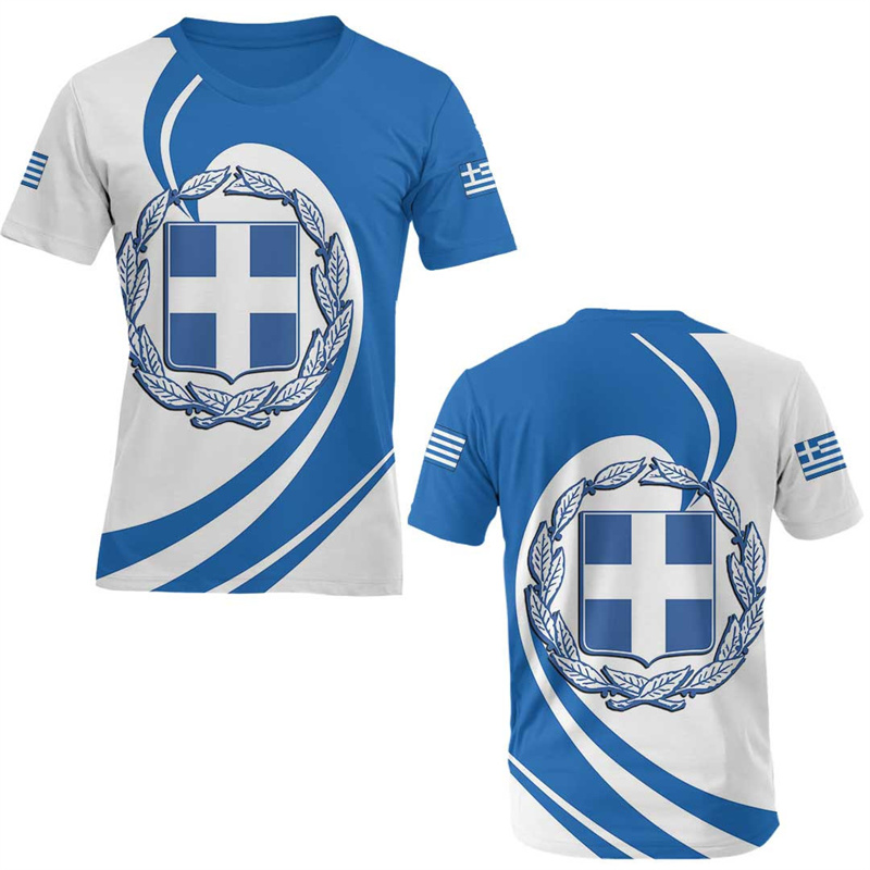 Summer Clothing For Greece - メンズ3DプリントTシャツ,3Dプリント,半袖,紳士服,ファッション,アメリカンスタイル