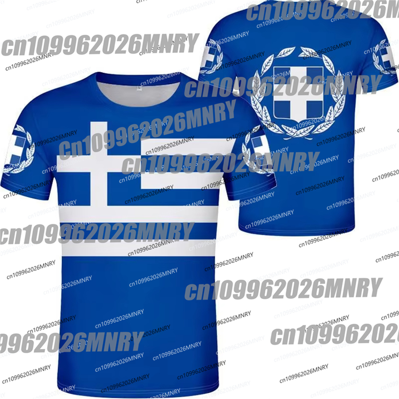 Summer Clothing For Greece - ヘラスタトム ギリシャエンブレム グラフィックTシャツ メンズ服 3Dプリント ギリシャ国旗Tシャツ