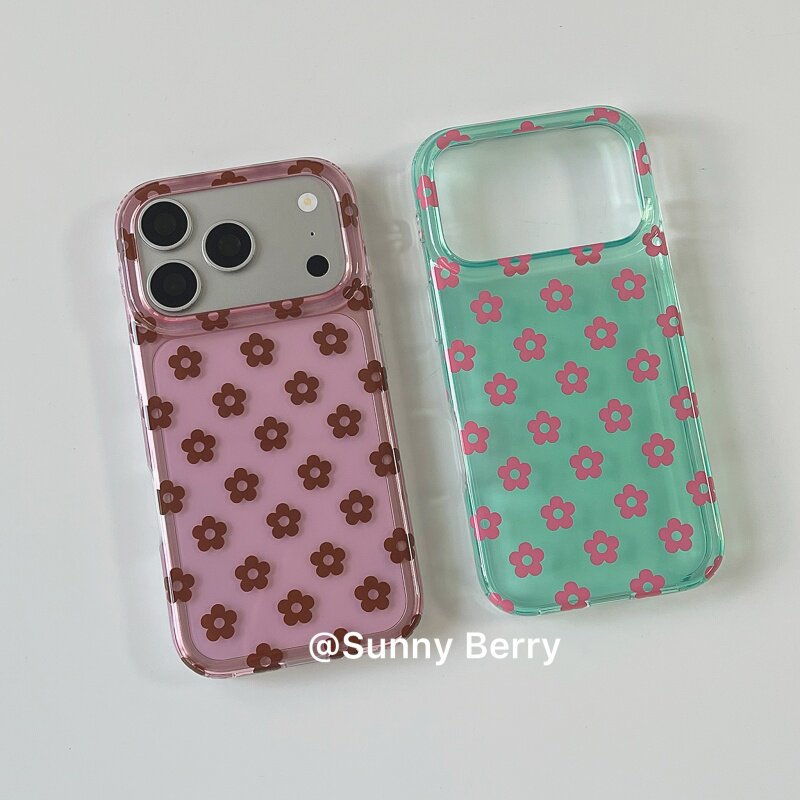Summer Closet - 韓国風の夏らしいカラフルな花柄のiPhoneケース iPhone 18 17 Air 16