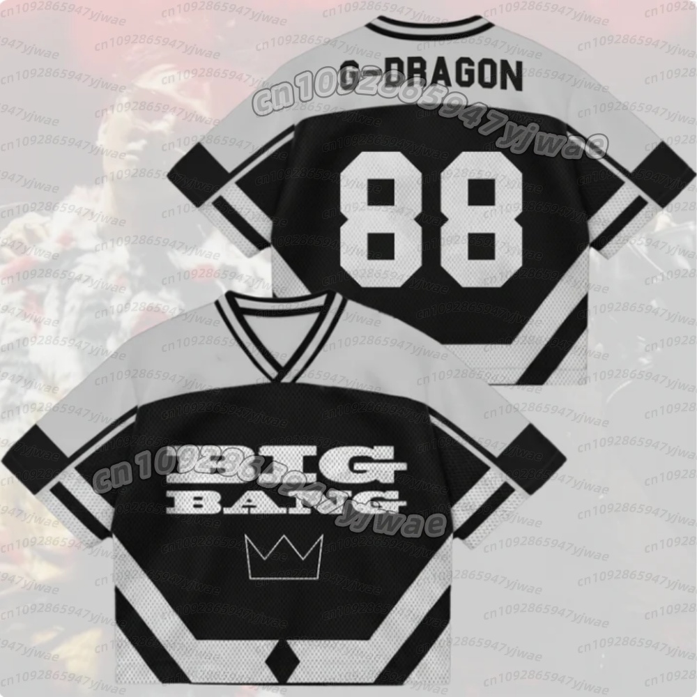 Summer Clothing For Women - 夏男性女性 BigBang 2026 ワールドツアーミックスメッシュジャージファンへのギフト半袖 TAEYANG G-DRAGON