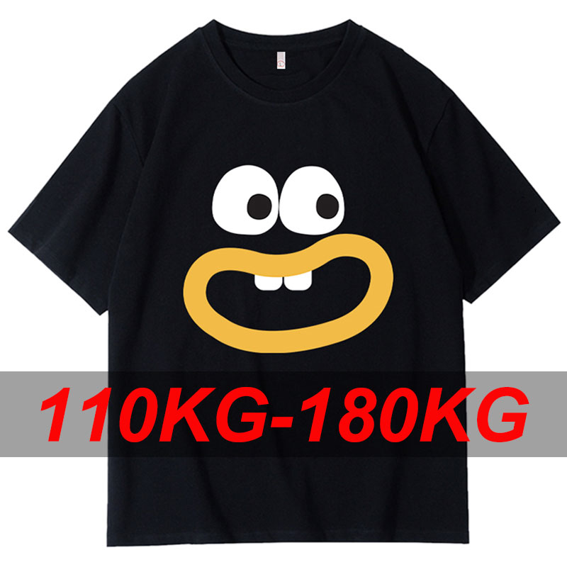 Summer Clothing Plus Size - メンズサマープラスサイズTシャツ 7XL 6XL 5XL 半袖Tシャツ ブラック