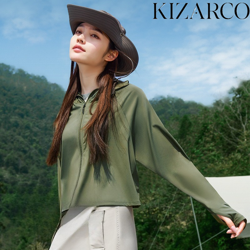 Summer Clothing Plus Size - 夏のランニング保護服薄いカップルスポーツレジャー日焼け止め服アイスシルク通気性女性クールアウトドアコート