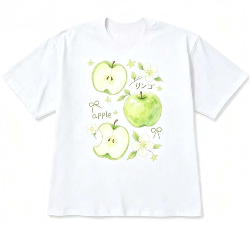 レディースウェア Y2K アップルプリント クルーネック フ - Summer Clothing Reviews のレビューと価格
