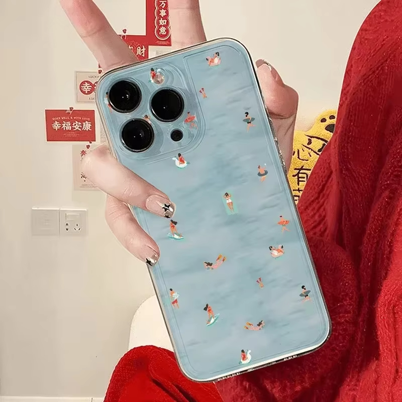 夏の水泳柄スマホケース iPhone 17 16 15 14 - Summer Closet のレビューと価格