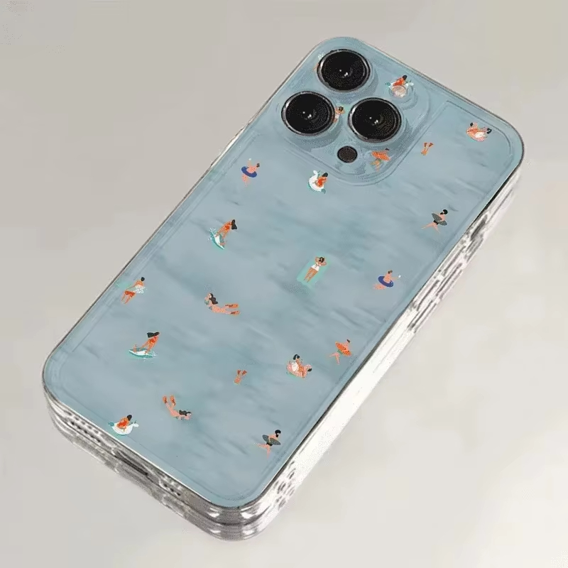 夏の水泳柄スマホケース iPhone 17 16 15 14 - Summer Closet のレビューと価格