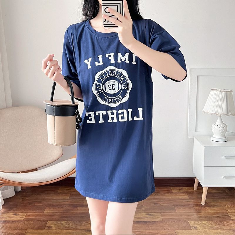 授乳服妊娠中の授乳ロング Tシャツナイトガウン女性夏マタニテ - Summer Clothing For Women のレビューと価格