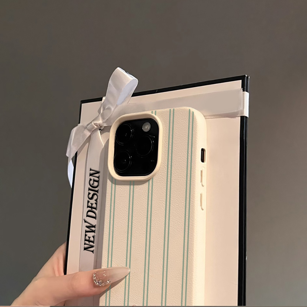ピンクのストライプ柄プリントの夏用スマホケース iPhone - Summer Closet のレビューと価格