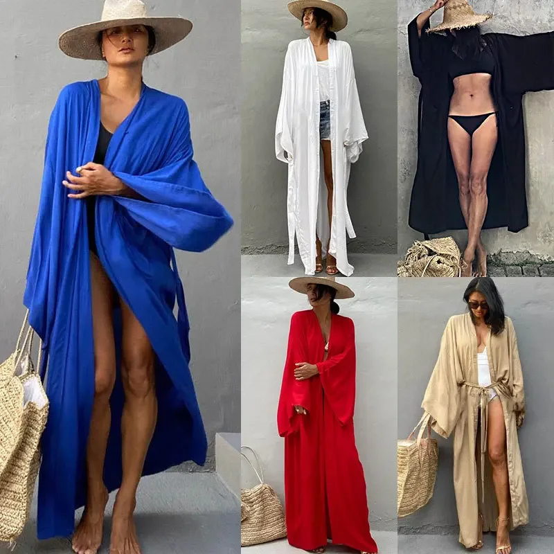 着物女性ビーチウェアカバーアップカーディガンローブデプラージ - Summer Clothing Wraps のレビューと価格