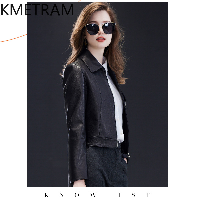 本革ジャケット女性本物のシープスキンショートジャケット高品質 - Quality Summer Clothing For Women のレビューと価格