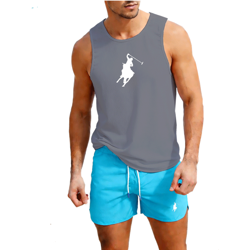 ヨーロッパメンズサマーベスト＆ショーツセット 2ピース アウ - Summer Clothing のレビューと価格