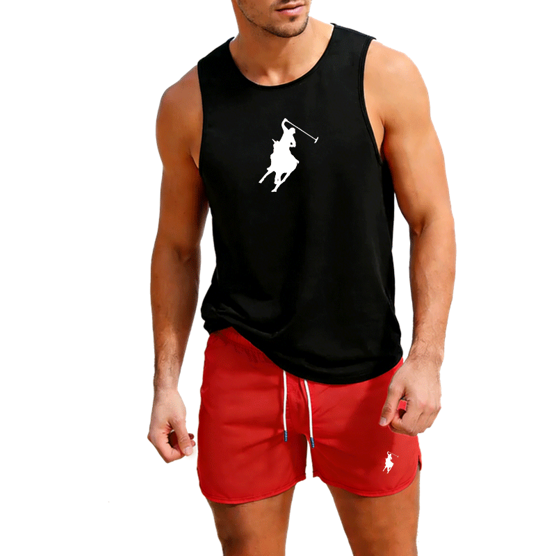 ヨーロッパメンズサマーベスト＆ショーツセット 2ピース アウ - Summer Clothing のレビューと価格