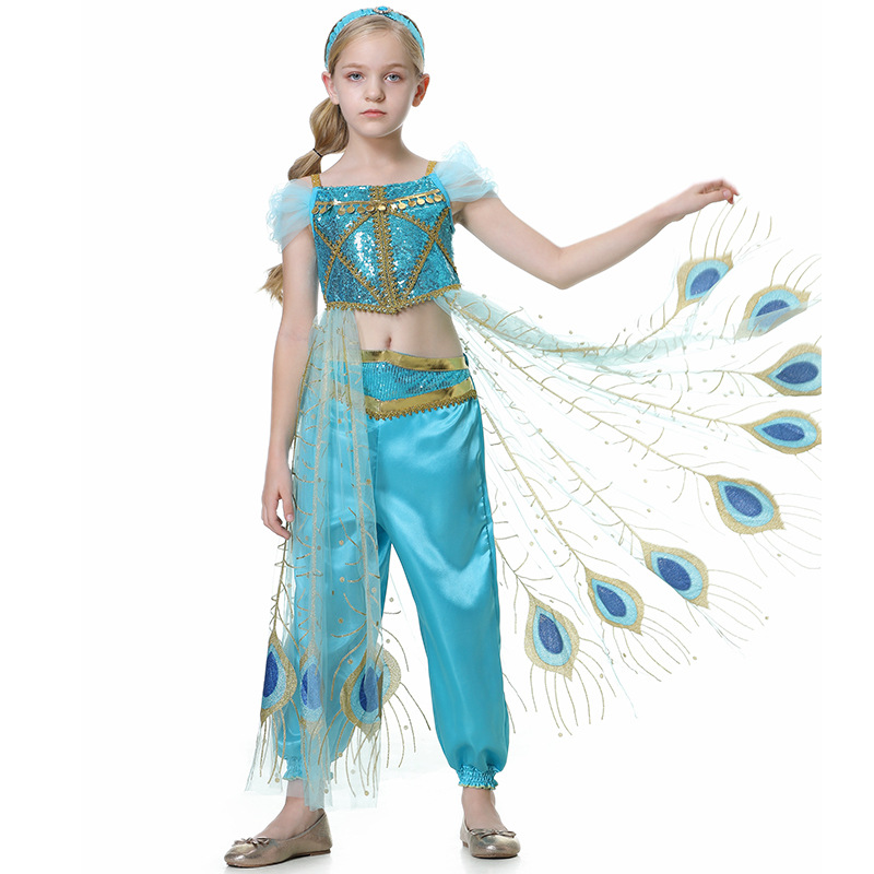 ジャスミン女の子プリンセスドレス魔法のランプ誕生日パーティー - Summer Clothing For Kids Girls のレビューと価格