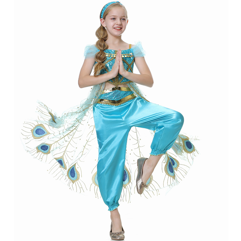 ジャスミン女の子プリンセスドレス魔法のランプ誕生日パーティー - Summer Clothing For Kids Girls のレビューと価格
