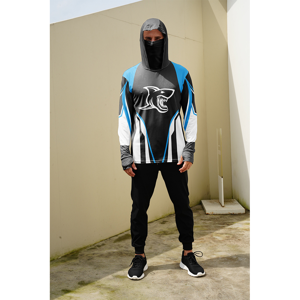 釣り用シャツ メンズ 日焼け防止 フード付きマスク 一体型  - Summer Knit Clothing のレビューと価格