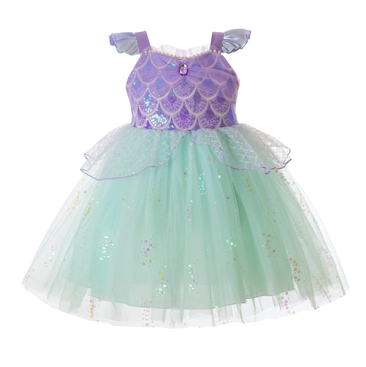 キッズガールズ マーメイドプリンセス ファンシーコスチューム - Summer Clothing For Kids Girls のレビューと価格