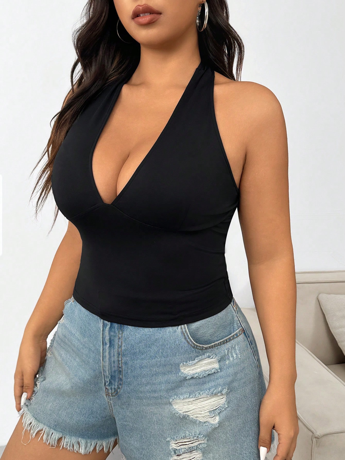 新作ファッション無地プラスサイズレディースファッションセクシ - Summer Clothing Plus Size のレビューと価格