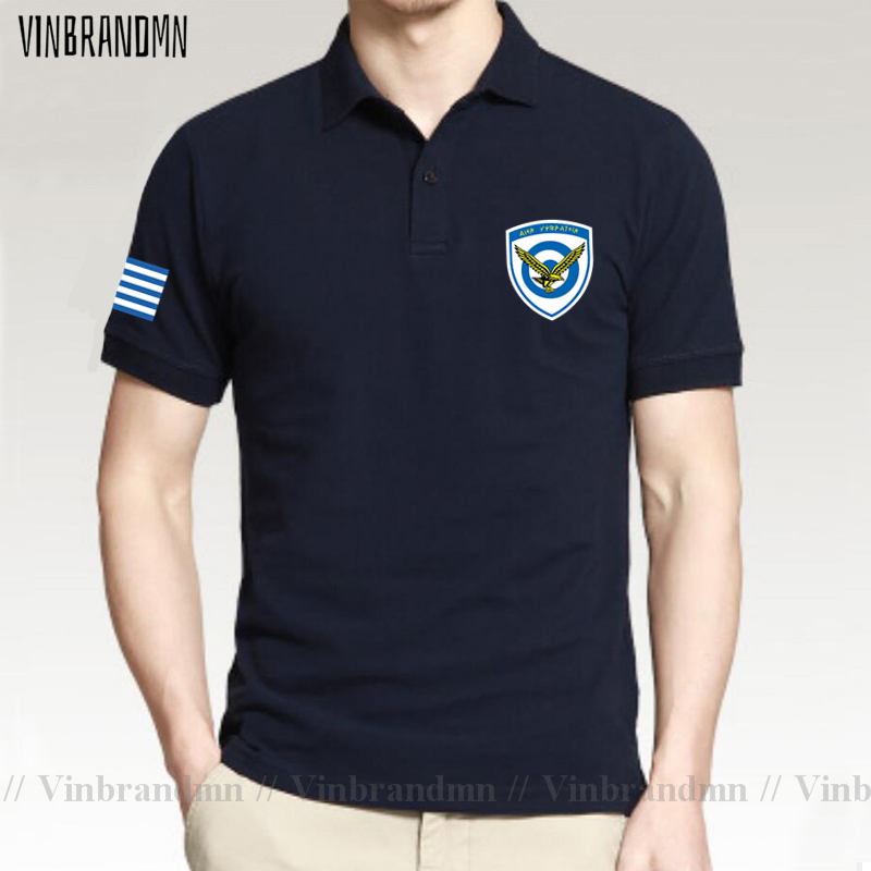 軍隊ギリシャギリシャ GRC GR 軍空気プリントメンズポロ - Summer Clothing For Greece のレビューと価格