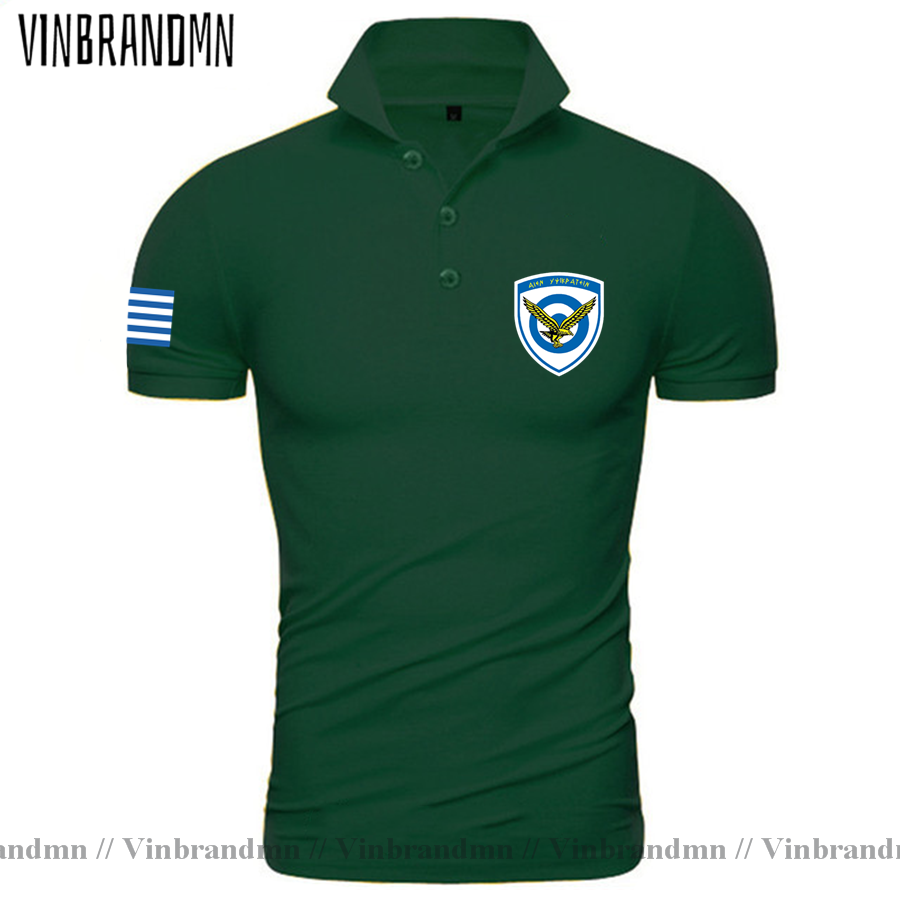 軍隊ギリシャギリシャ GRC GR 軍空気プリントメンズポロ - Summer Clothing For Greece のレビューと価格