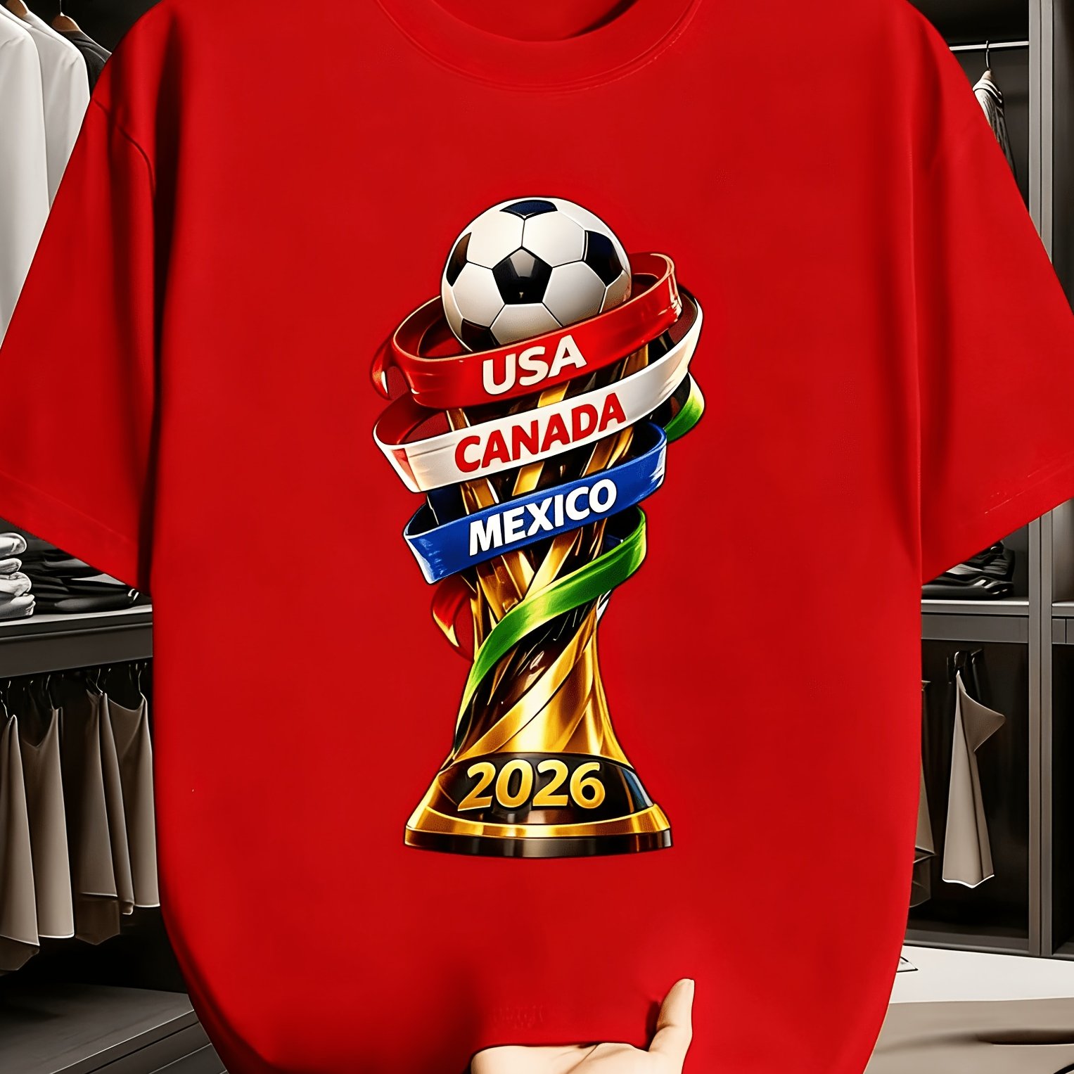 2026年米国カナダカップ楽しいプリントTシャツメンズカジュ - Summer Clothing Essentials Men のレビューと価格