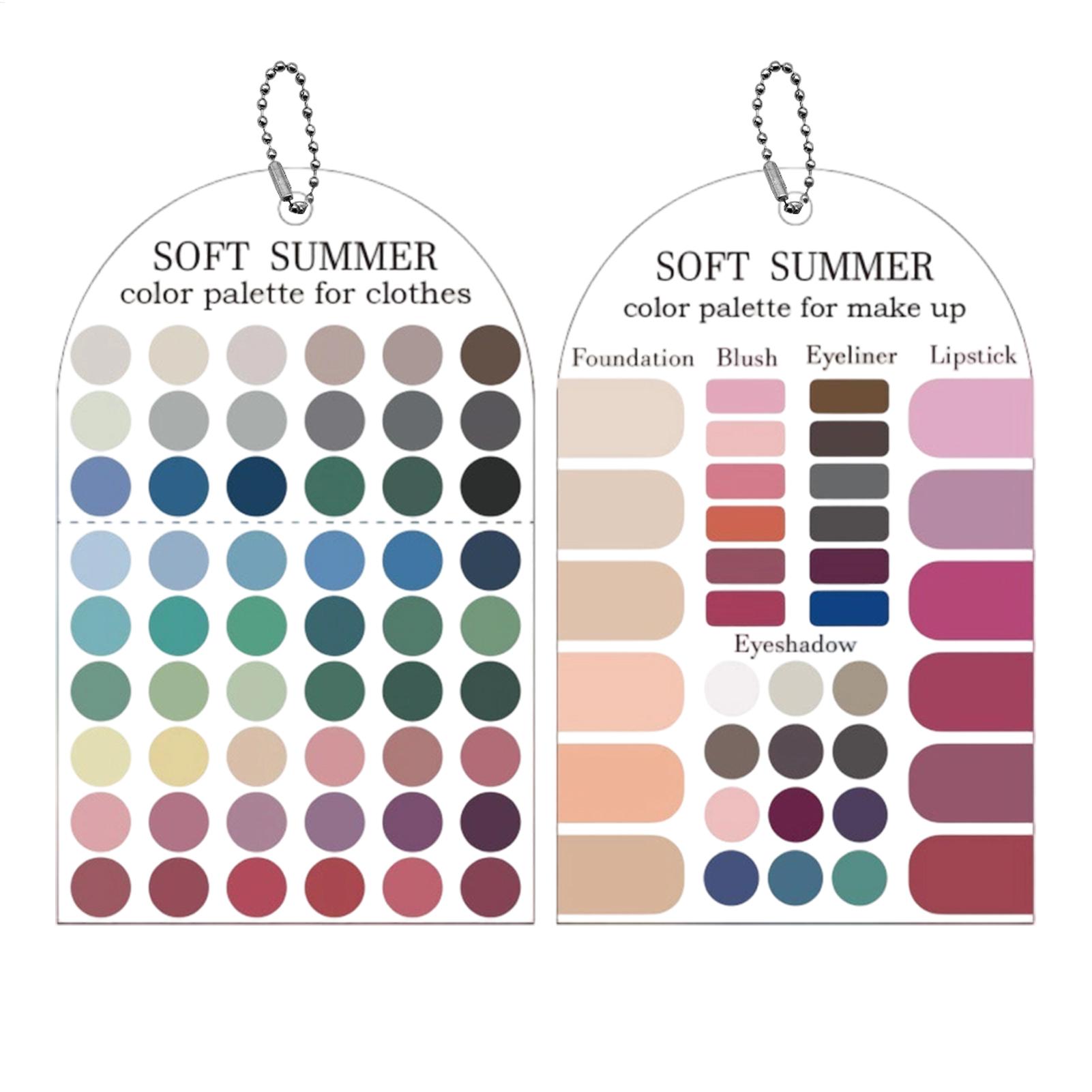 2 個のアクリル季節別パレットカラーサンプルカードマッチング - Summer Clothing Guide のレビューと価格
