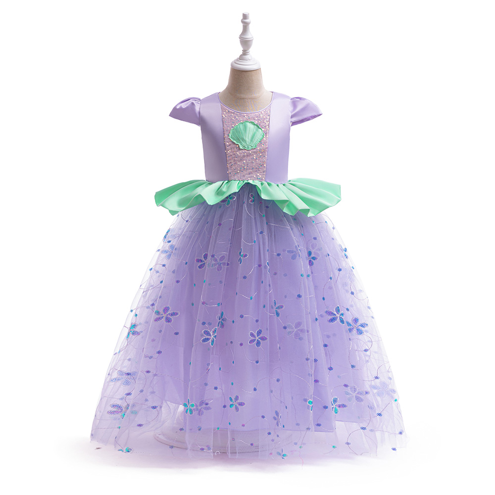 女の子のためのリトルマーメイドアリエルプリンセスコスチューム - Summer Clothing For Kids Girls のレビューと価格