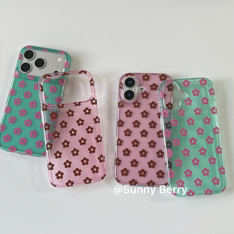 韓国風の夏らしいカラフルな花柄のiPhoneケース iPho - Summer Closet のレビューと価格