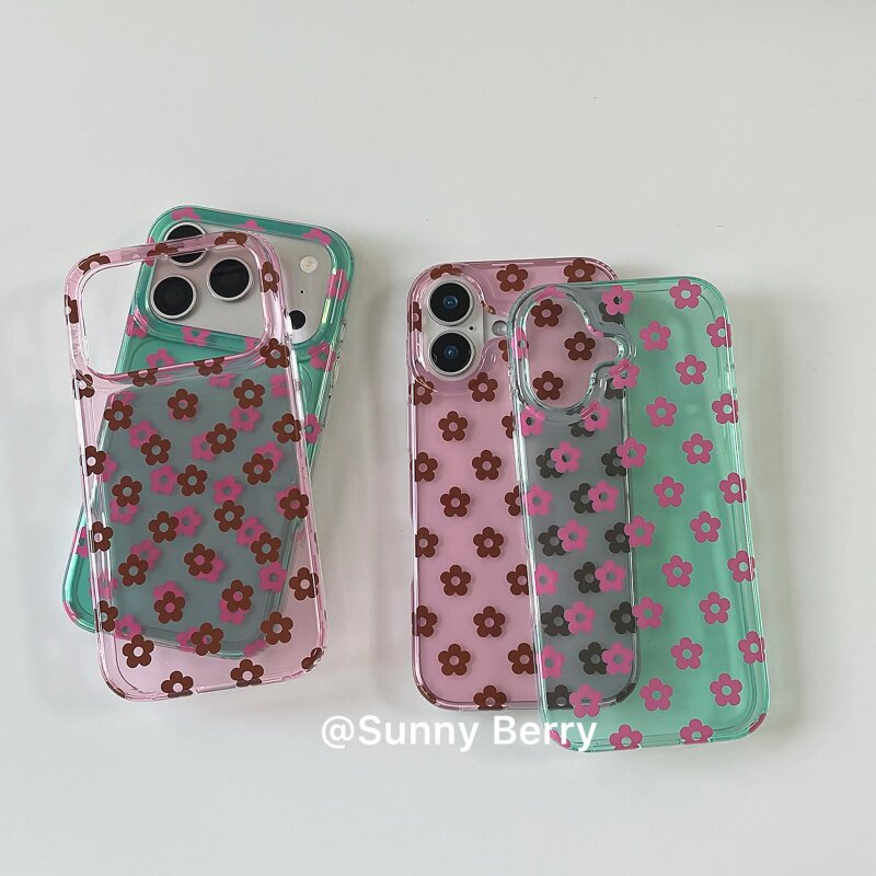 韓国風の夏らしいカラフルな花柄のiPhoneケース iPho - Summer Closet のレビューと価格