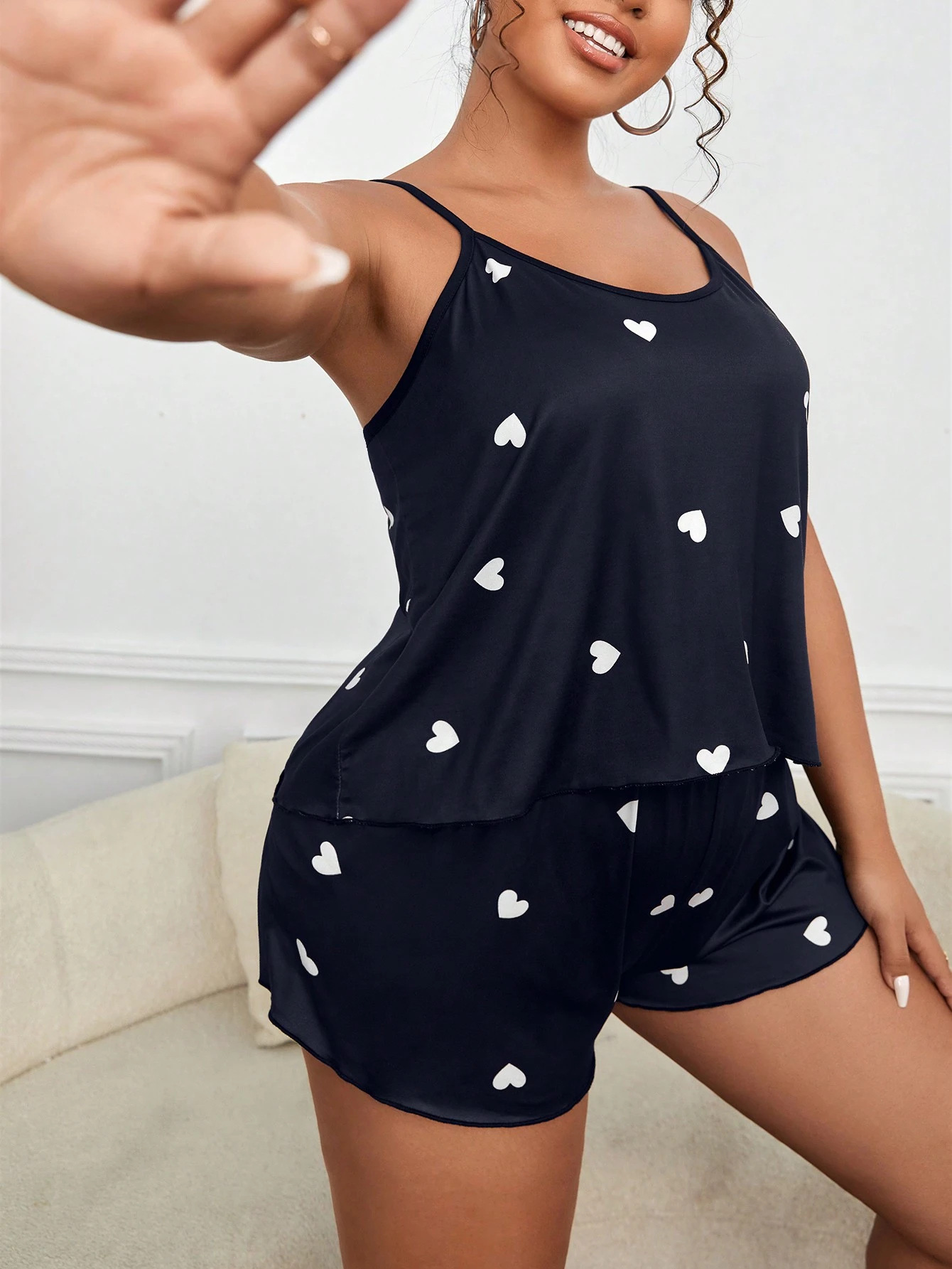 2 ピースパジャマセット女性用パジャマクロップトップ + シ - Summer Clothing Plus Size のレビューと価格