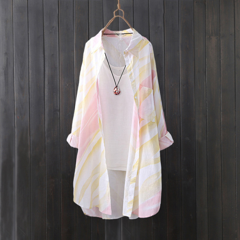 シフォンシャツ女性の夏用ミッドレングストップスプリント保護服 - Summer Clothing Design のレビューと価格