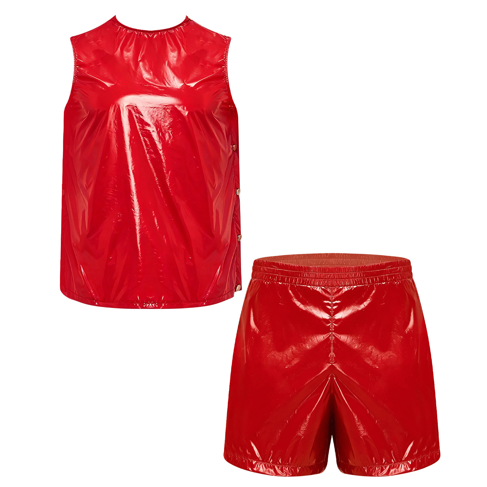 男性用防水汗止め2ピースセット タンクトップとサイドボタンボ - Summer Clothing のレビューと価格
