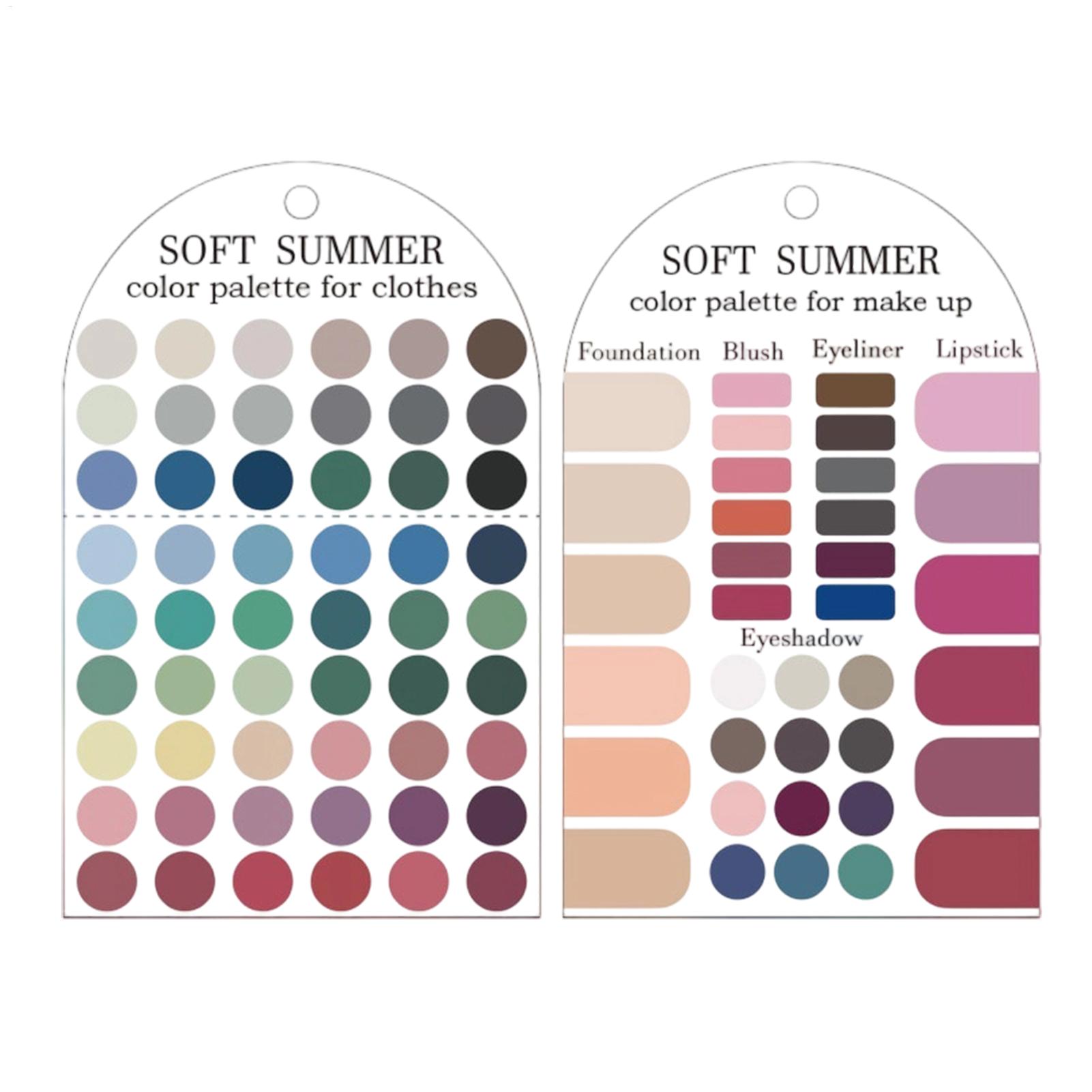 ソフトな夏のカラーパレットカード 2枚セット アクリル製 シ - Summer Clothing Guide のレビューと価格