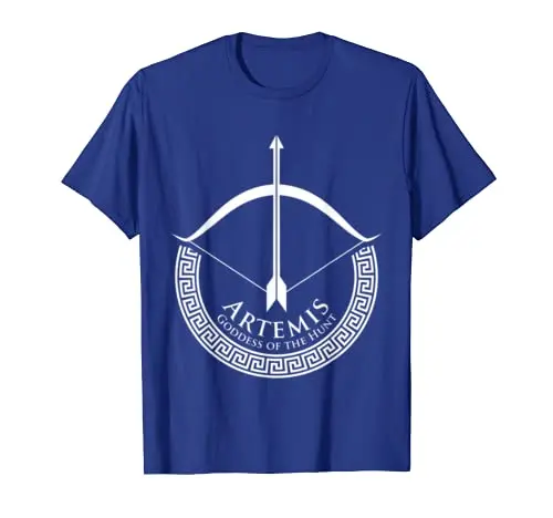 ギリシャ神話古代ギリシャの愛好家アルテミス男性 Tシャツ半袖 - Summer Clothing For Greece のレビューと価格