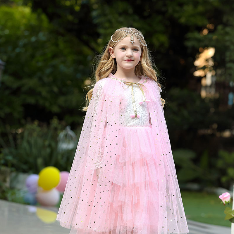 女の子プリンセスケープ子供衣装マント子供オーロララプンツェル - Summer Clothing For Kids Girls のレビューと価格
