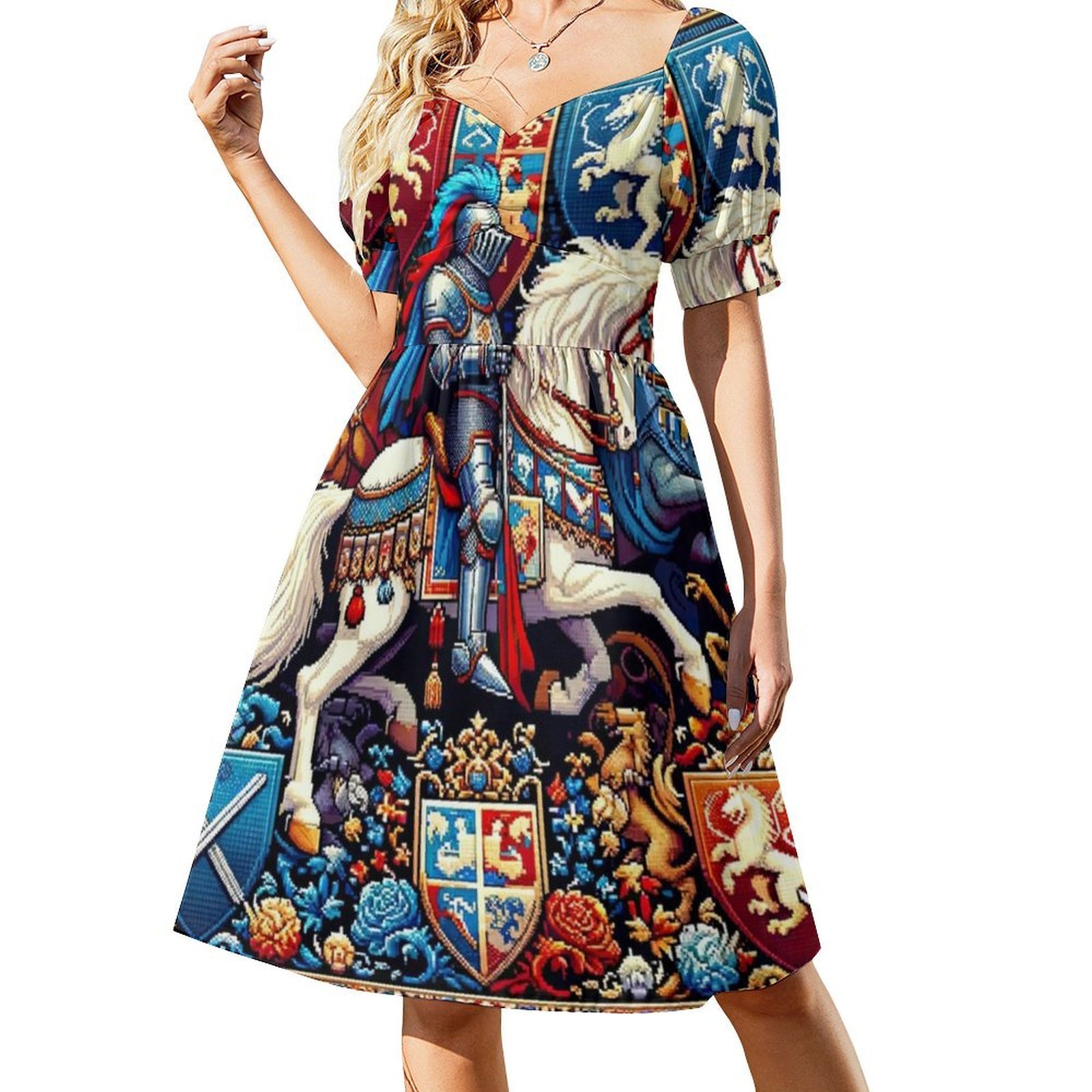 シームレスなパターンの騎士王国デザインと女性のストリートウェ - Summer Clothing Design のレビューと価格