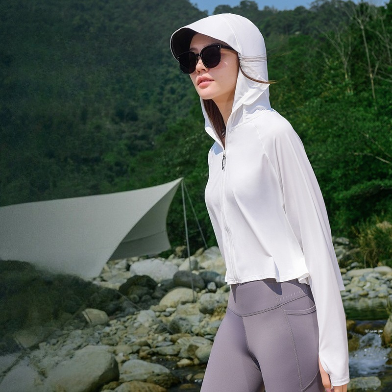 夏のランニング保護服薄いカップルスポーツレジャー日焼け止め服 - Summer Clothing Plus Size のレビューと価格